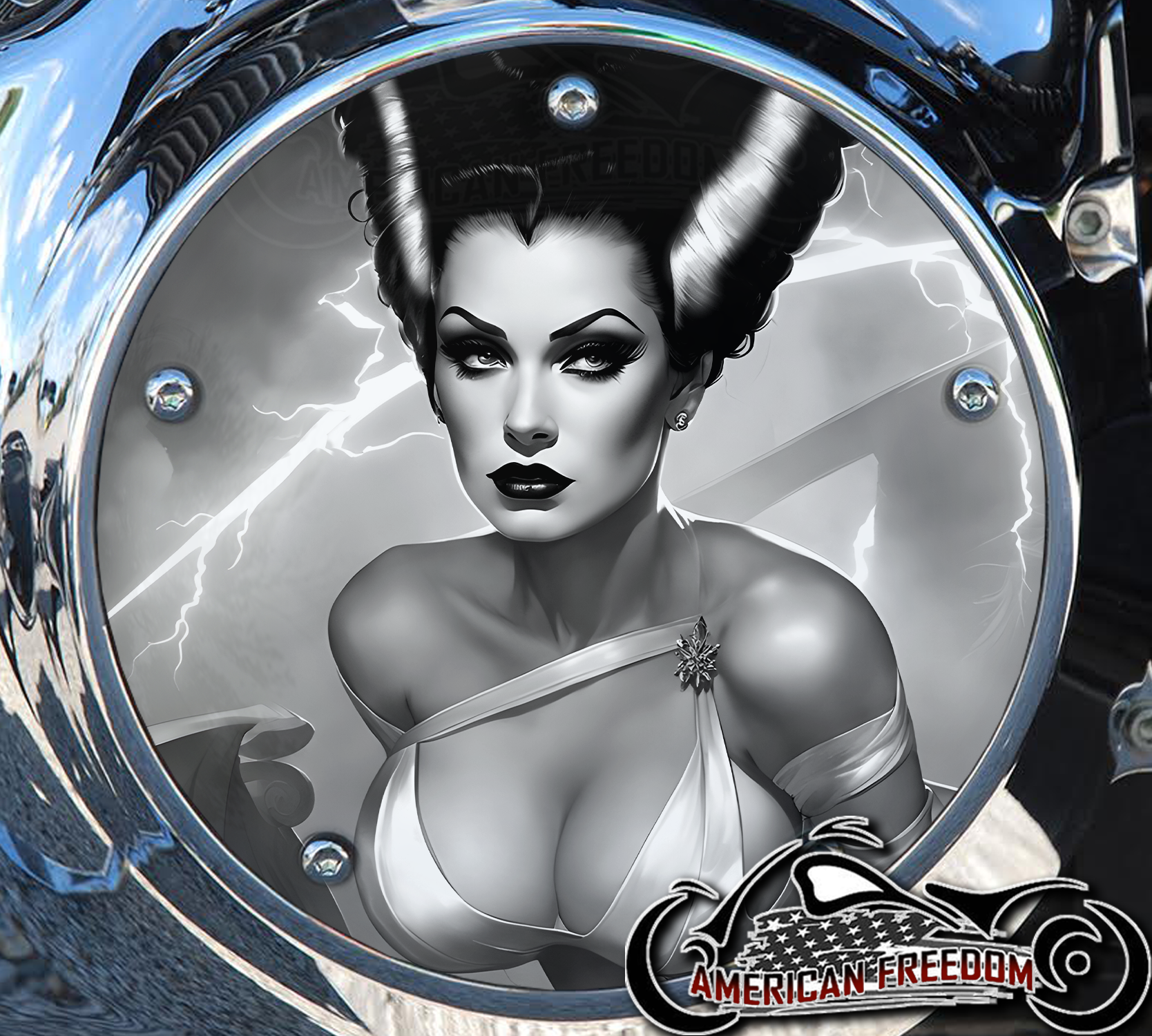 Custom Derby Cover - Bride Frankenstein